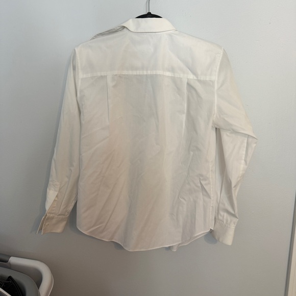 Foxcroft White Dress Shirt Crisp Long Sleeve 6 Petite Button Down - Picture 6 of 8